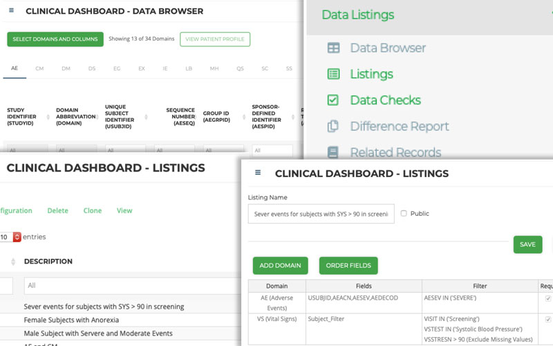 Data Listings